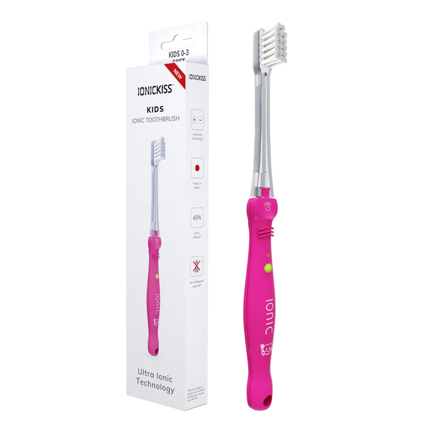 Cepillo ionizante de dientes para niños IONICKISS Kids Pink