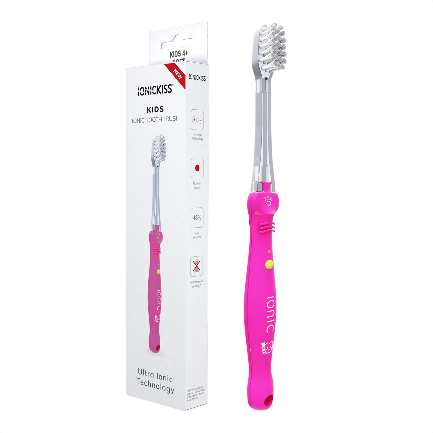 Cepillo ionizante de dientes para niños IONICKISS Kids Pink
